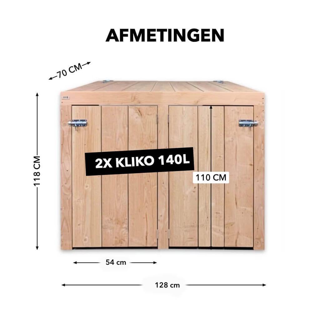 kliko-ombouw-douglas-2-140L-afmetingen.webp