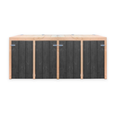 [KOD4-1] Kliko Ombouw Douglas 4 (4 x 140 Liter, Achterkant Open, Deuren Naturel, Geen gasdrukveren)-zwarte deuren.webp